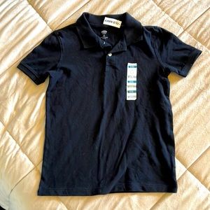 NWT Old Navy Boys Sz M (8) Black polo shirt